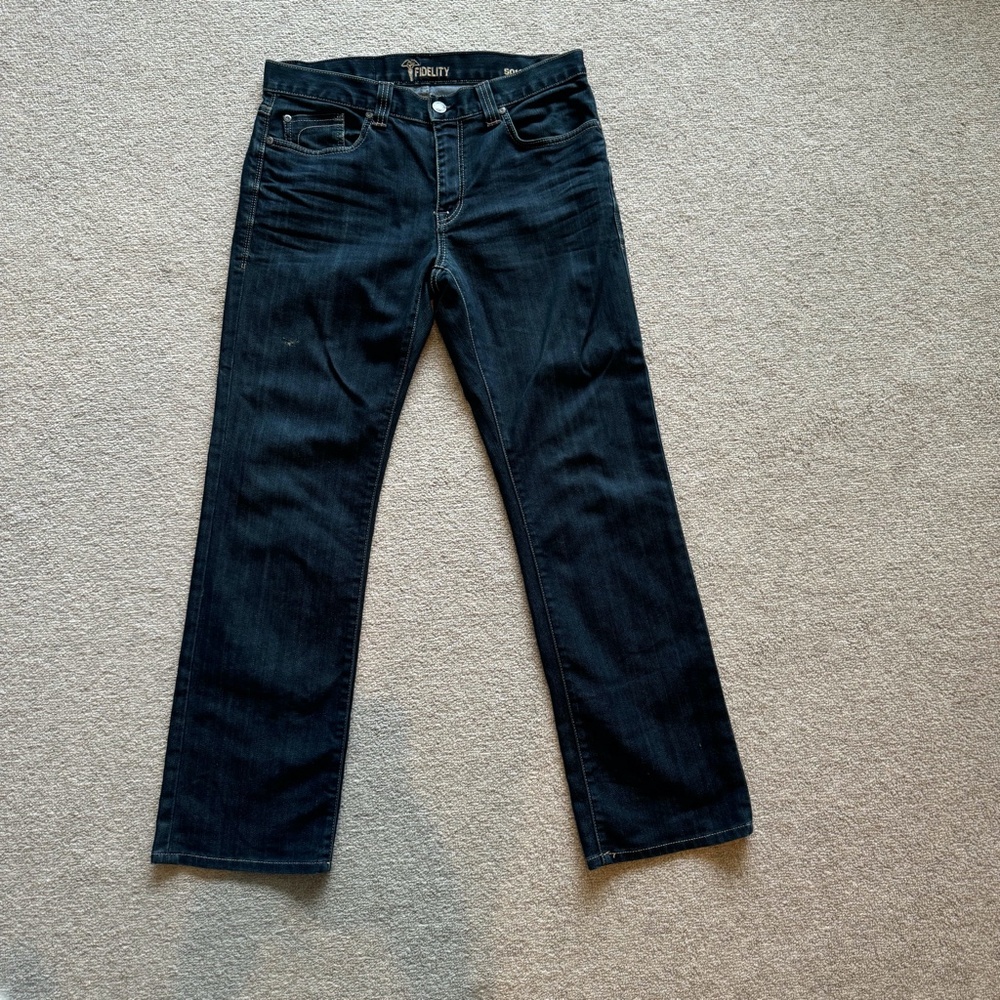 Men's Fidelity Jeans, bootcut, dark wash size 32